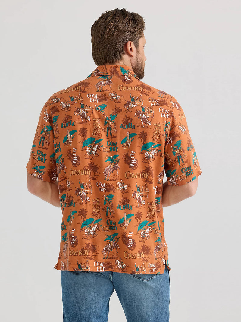 Wrangler® Coconut Cowboy Snap Front Camp Shirt