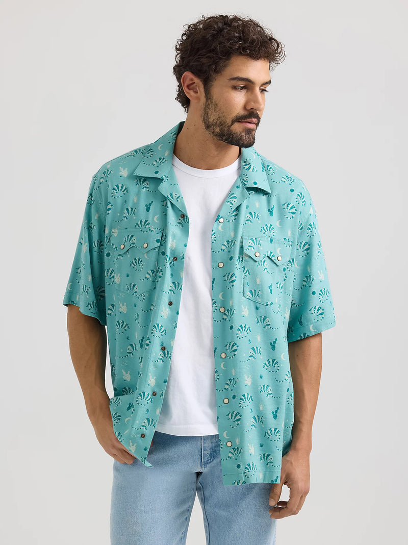 Wrangler® Coconut Cowboy Snap Front Camp Shirt