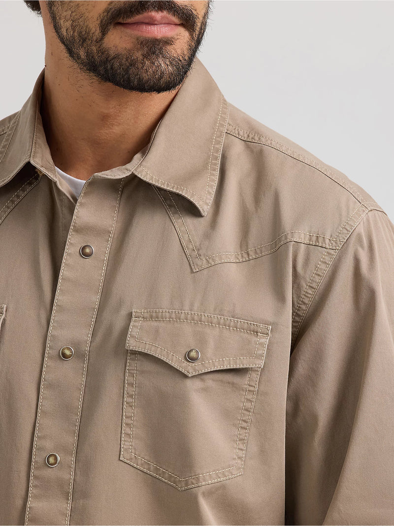 Wrangler Retro Premium Western Snap Solid Shirt