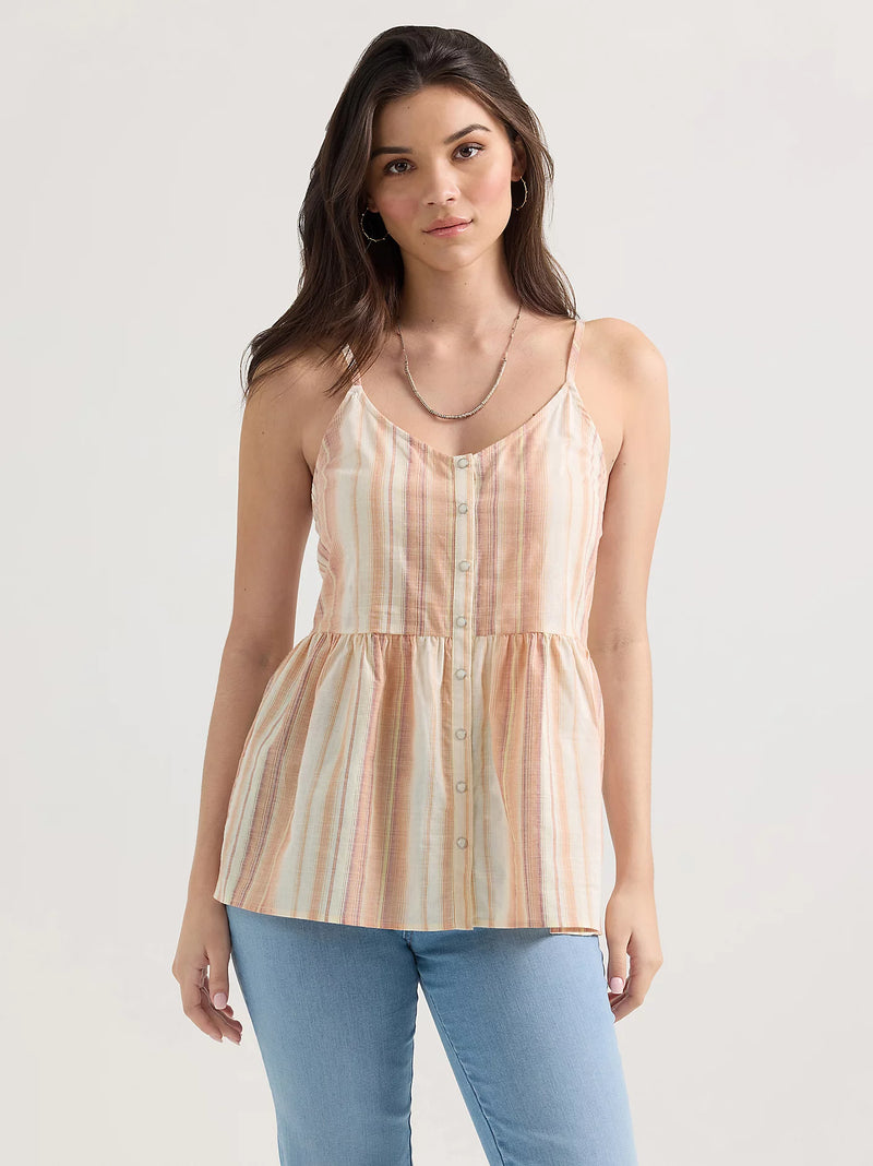 Wrangler Snap Front Peplum Tank