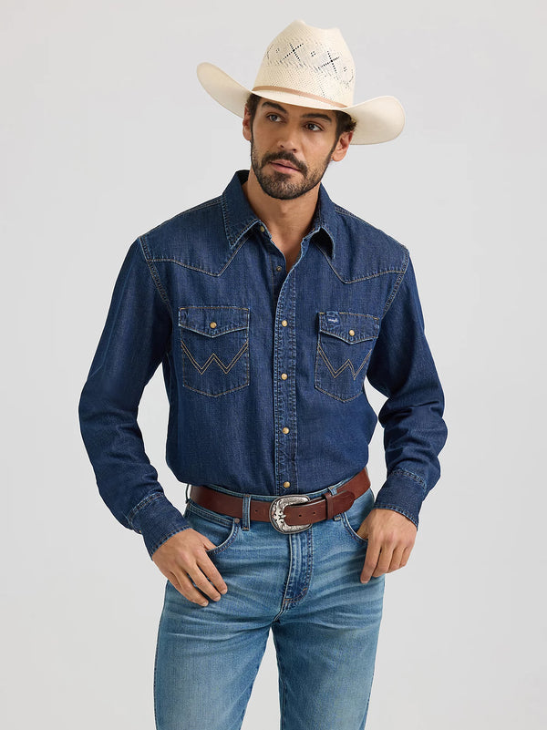 Wrangler® Classic Denim Western Snap Shirt