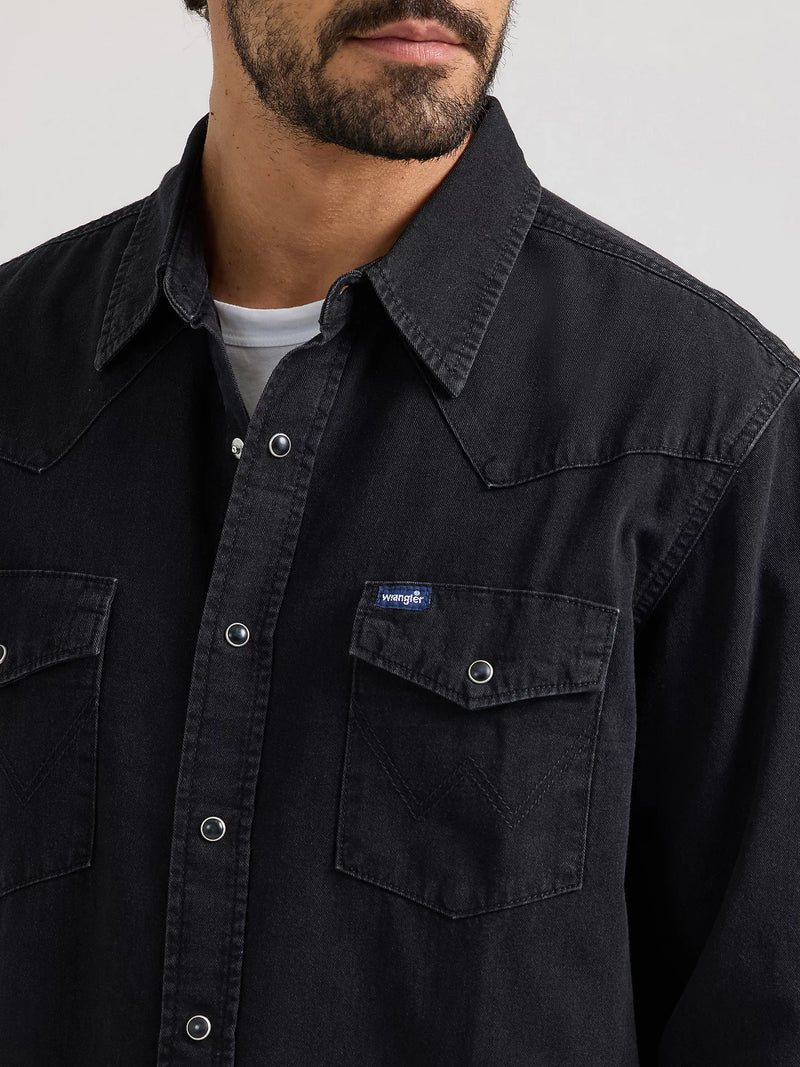 Wrangler® Classic Denim Western Snap Shirt