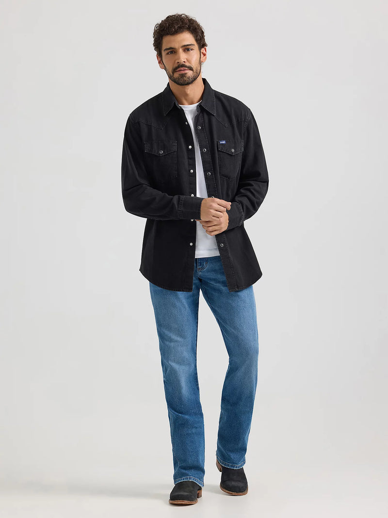 Wrangler® Classic Denim Western Snap Shirt