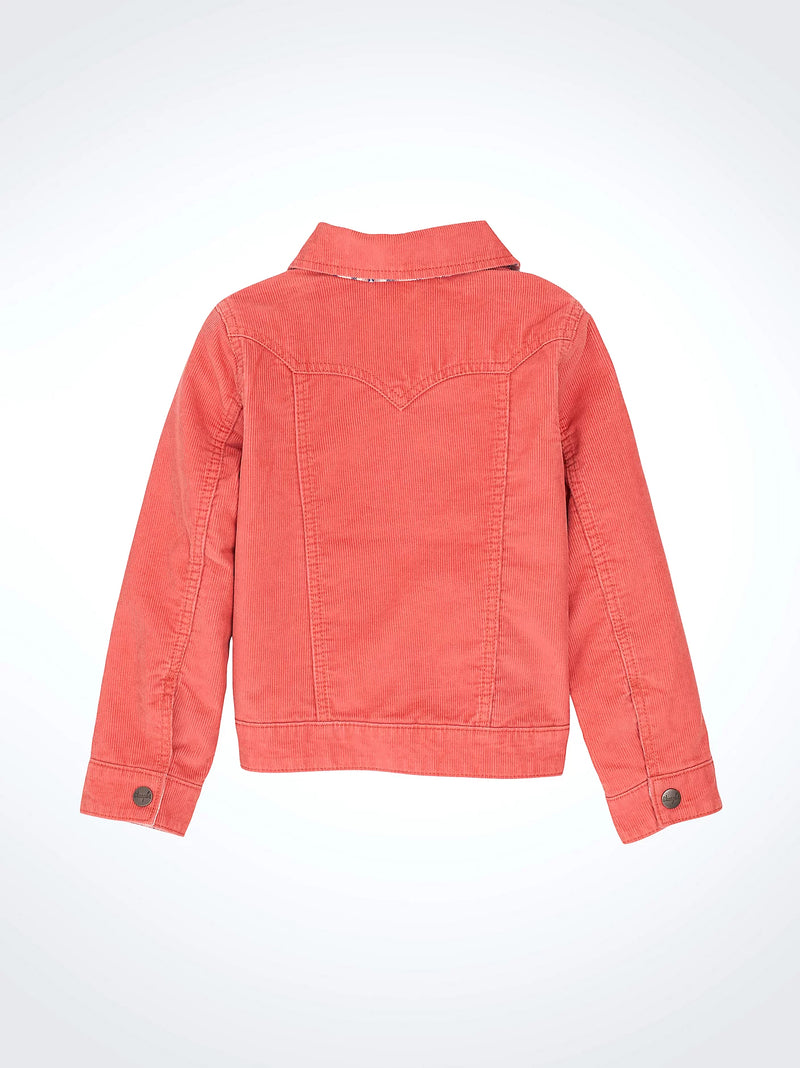 Coral jacket on a white background