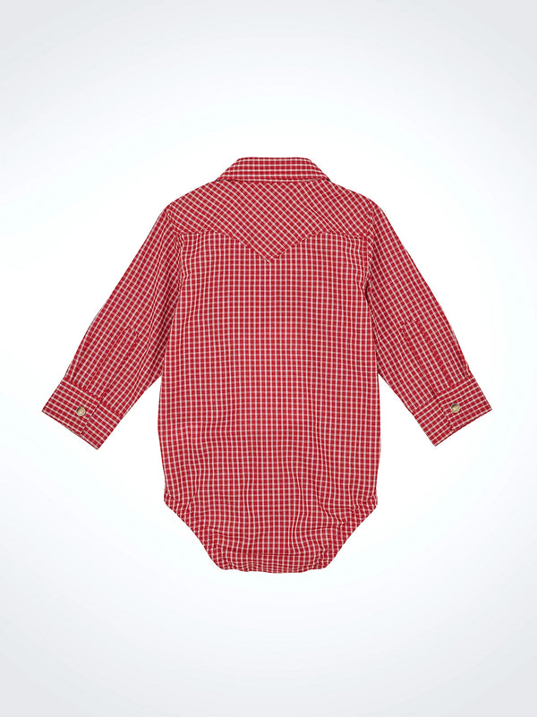 Red checkered shirt on a white background
