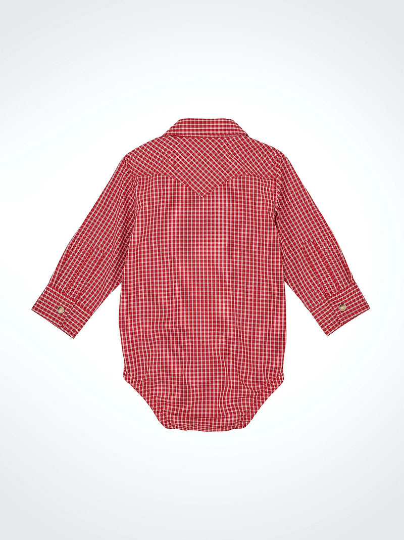 Red checkered shirt on a white background