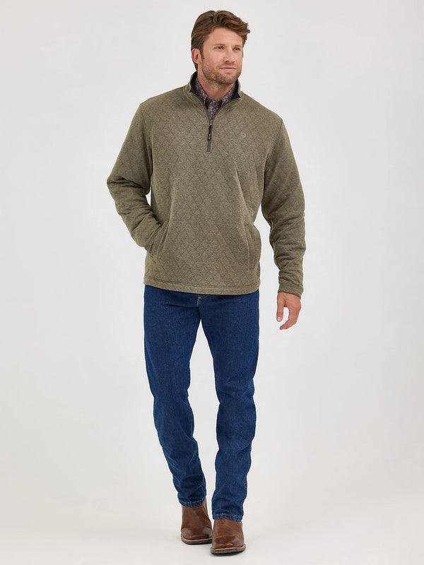 Wrangler George Strait Quarter-Zip Quilted Pullover