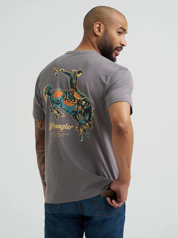 Wrangler Bucking Cowboy Back Graphic T-Shirt