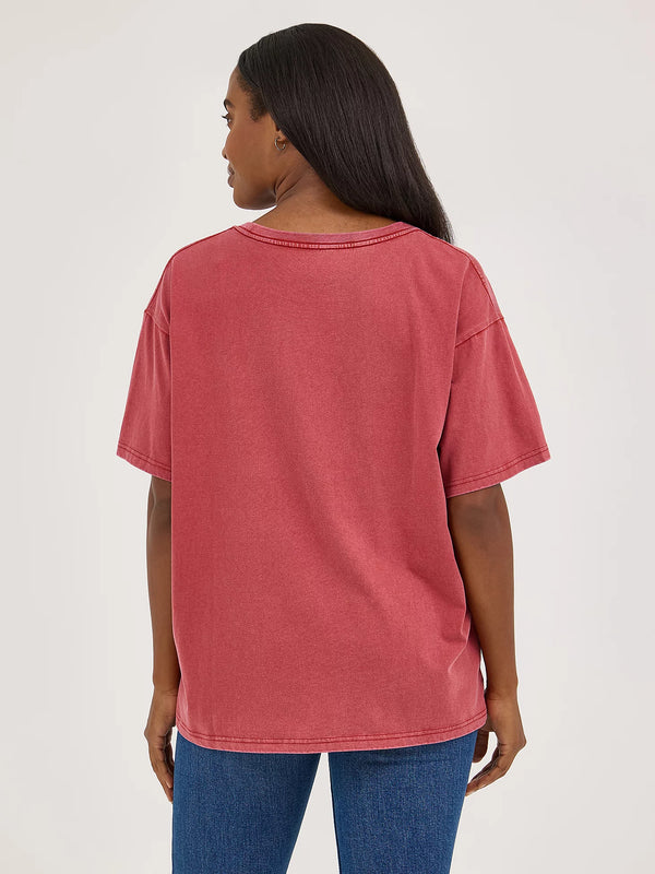 Wrangler Women's Acid Wash Graphic Oversized Tee