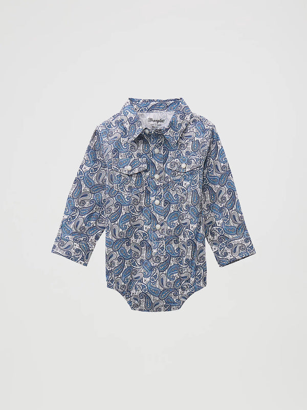 Wrangler Baby Boy's Long Sleeve Western Snap Bodysuit