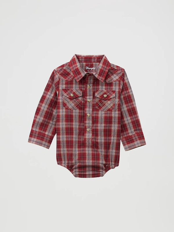 Wrangler Baby Boy's Long Sleeve Western Snap Bodysuit