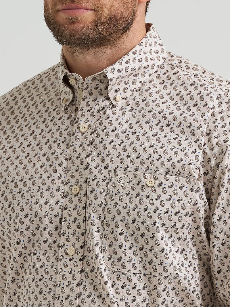 Wrangler® George Strait™ Long Sleeve Button Down One Pocket Shirt