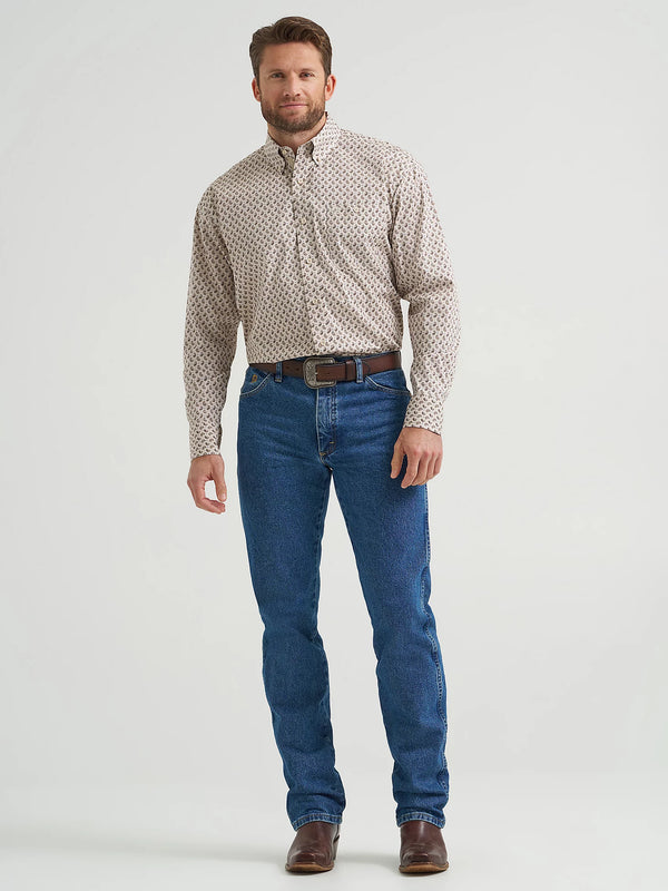 Wrangler® George Strait™ Long Sleeve Button Down One Pocket Shirt
