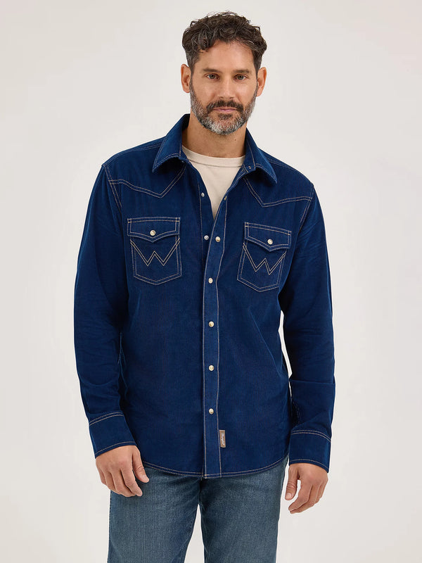Men's Wrangler Retro Premium Western Snap Solid Shirt