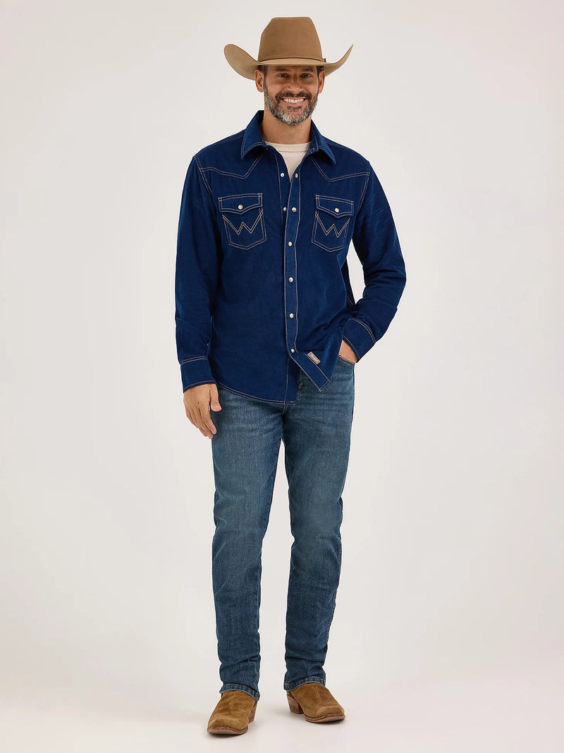 Men's Wrangler Retro Premium Western Snap Solid Shirt