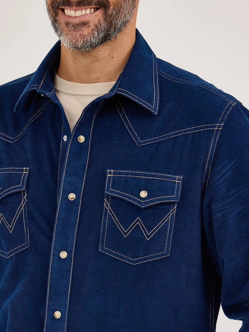 Men's Wrangler Retro Premium Western Snap Solid Shirt