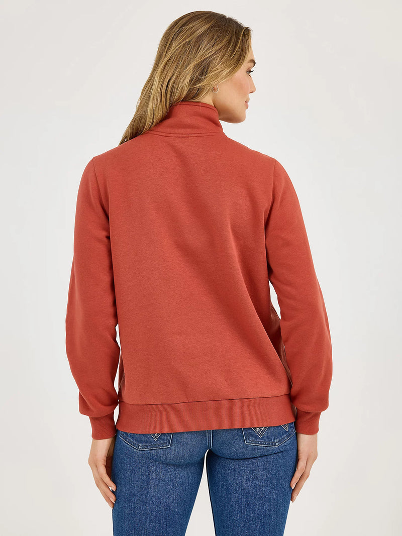 Wrangler Women's Western Quarter Zip Sweatshirt