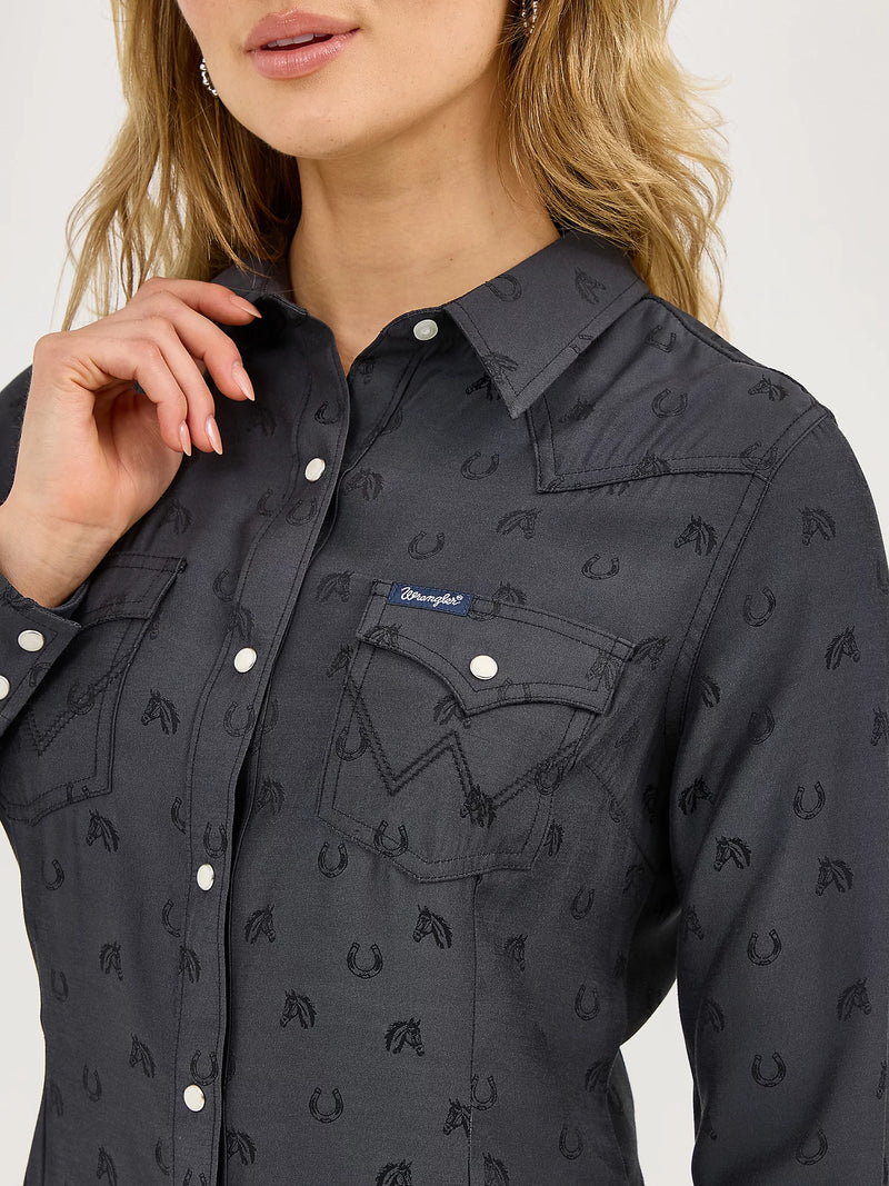 Women's Wrangler All Occasion Western Snap Shirt