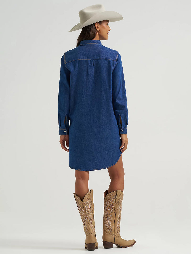 western shirt dress Wrangler Relaxed Western Shirt Dress