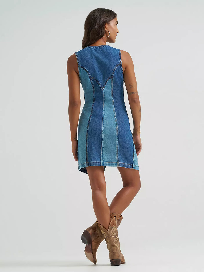 Wrangler Women's Patchwork Vest Mini Dress