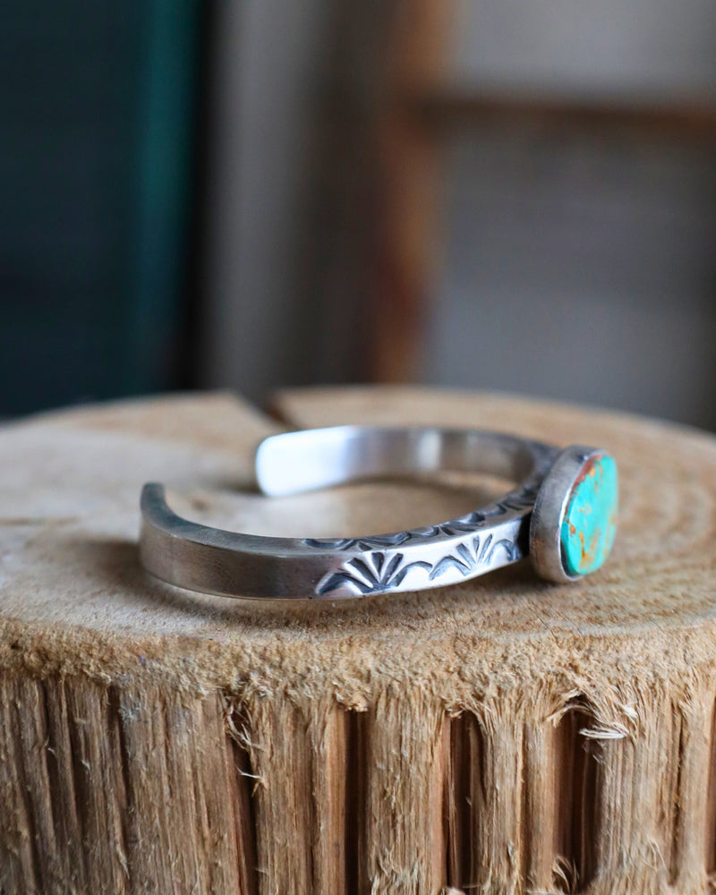 Green Turquoise Thick Band Cuff