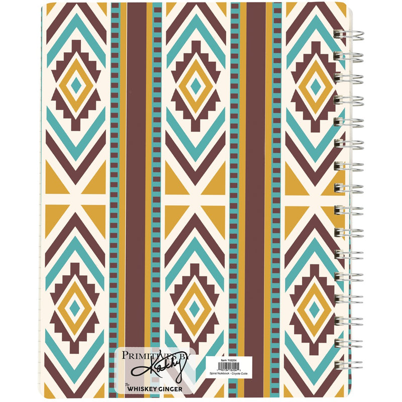 Primitives By Kathy Coyote Cutie Spiral Notebook