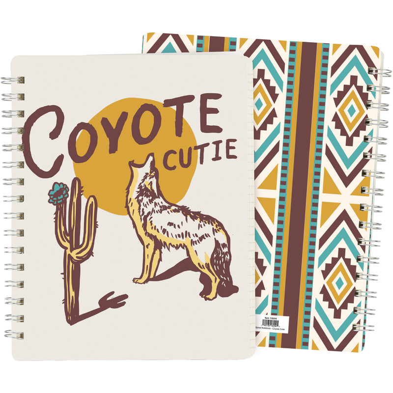 Primitives By Kathy Coyote Cutie Spiral Notebook