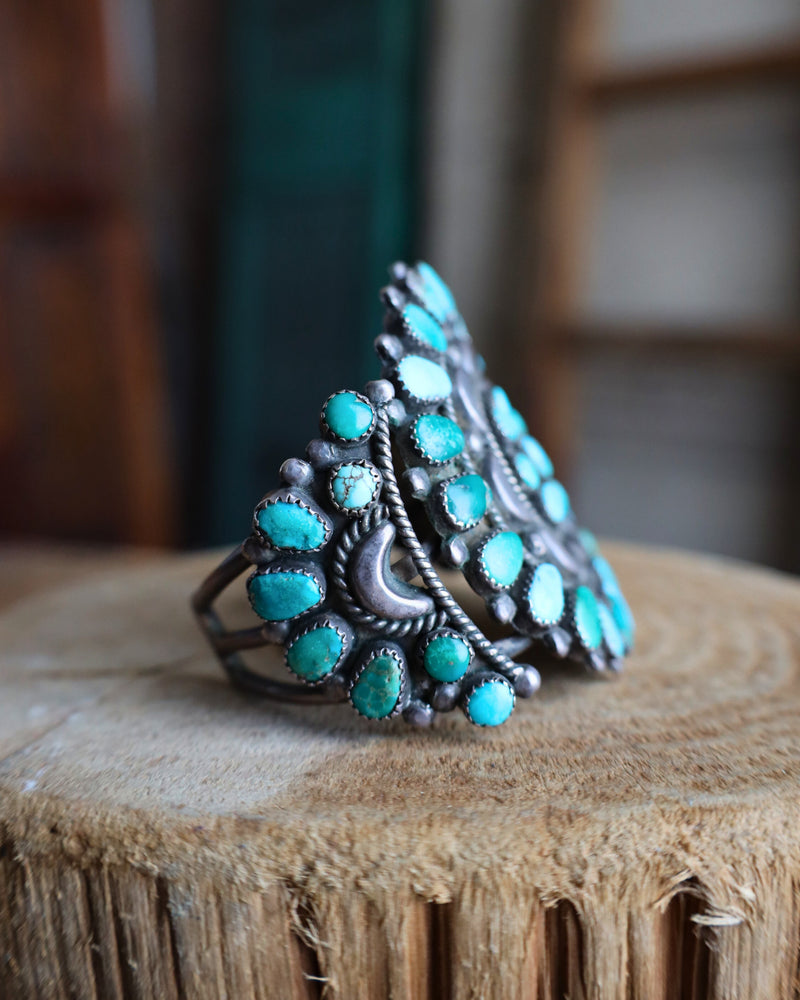 Vintage Multi Turquoise Rounds Cuff 