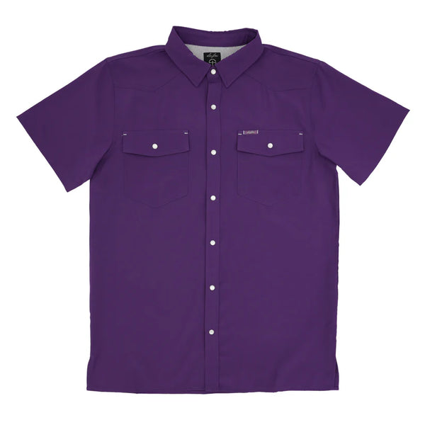 San Jac Men's Short Sleeve Performance Shirt - Purple