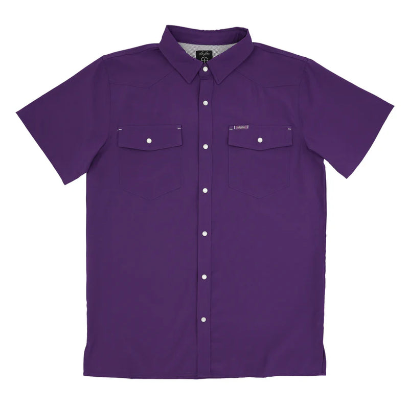 San Jac Men's Short Sleeve Performance Shirt - Purple