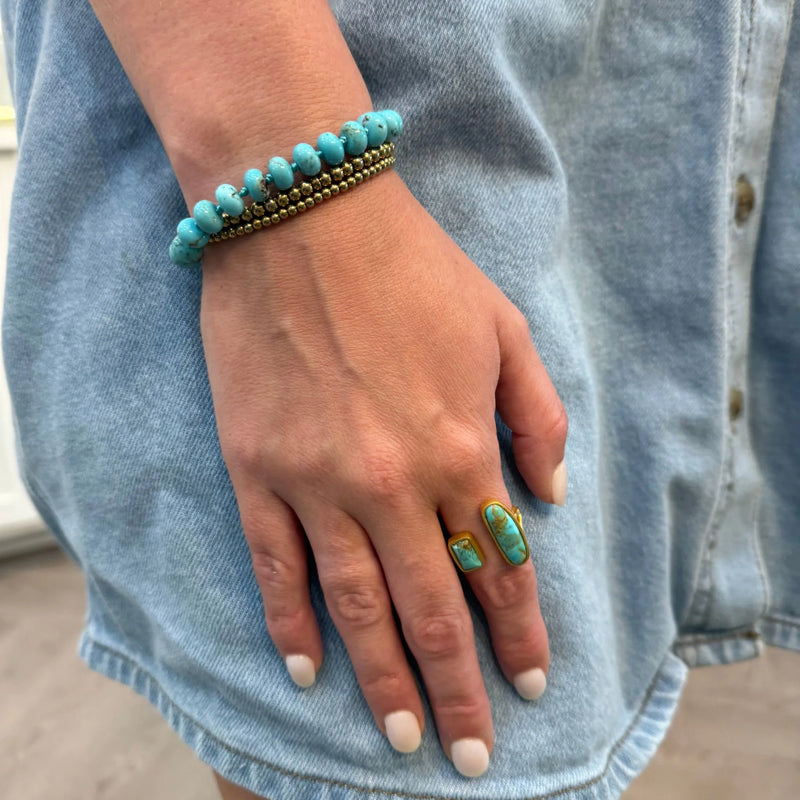 Christina Greene Eternal Turquoise Beaded Knotted Bracelet