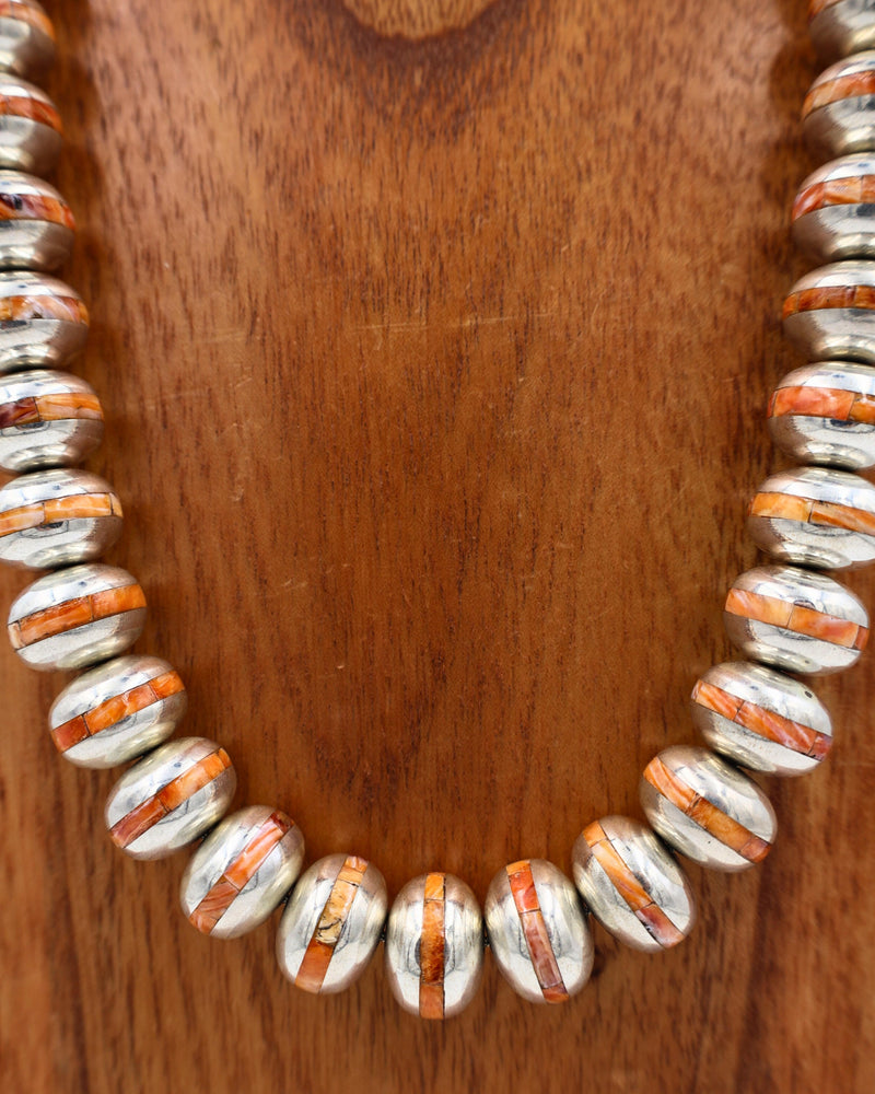 FEDERICO SPINY OYSTER INLAY BEADS NECKLACE