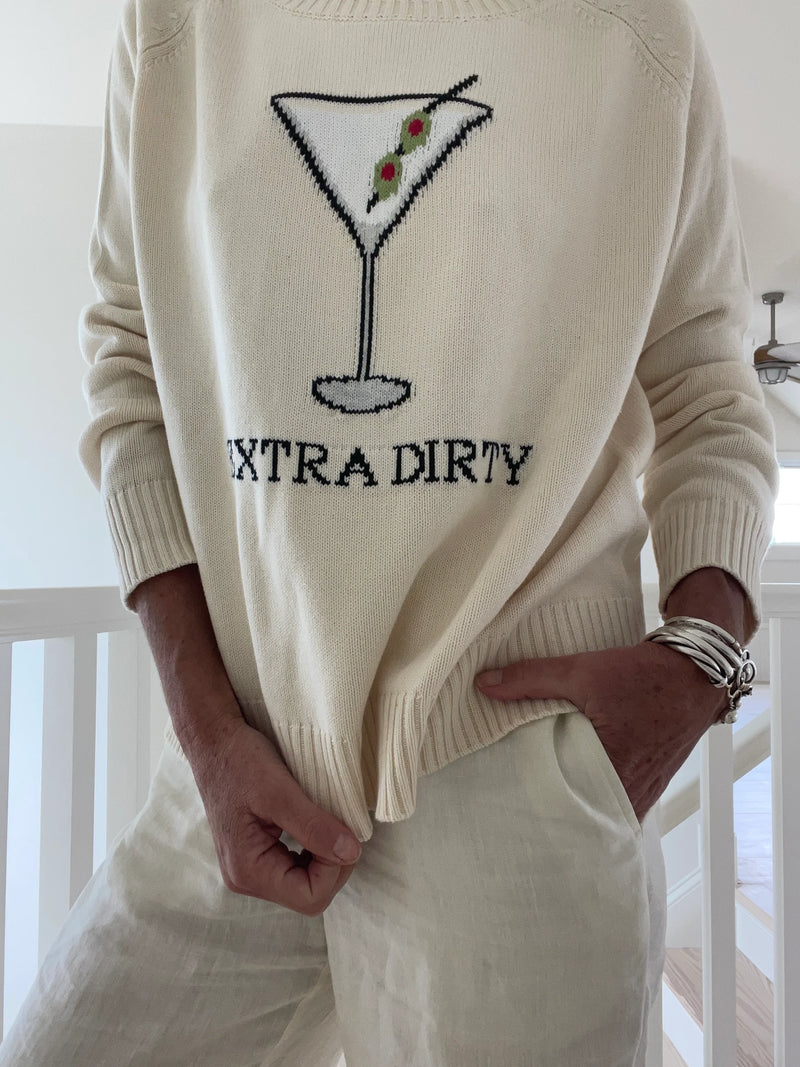 PINK PINEAPPLE EXTRA DIRTY MARTINI SWEATER 