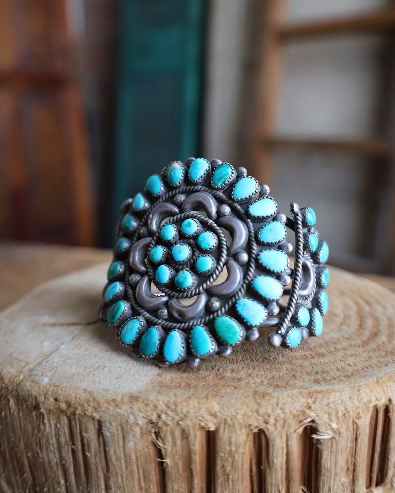 Vintage Multi Turquoise Rounds Cuff 