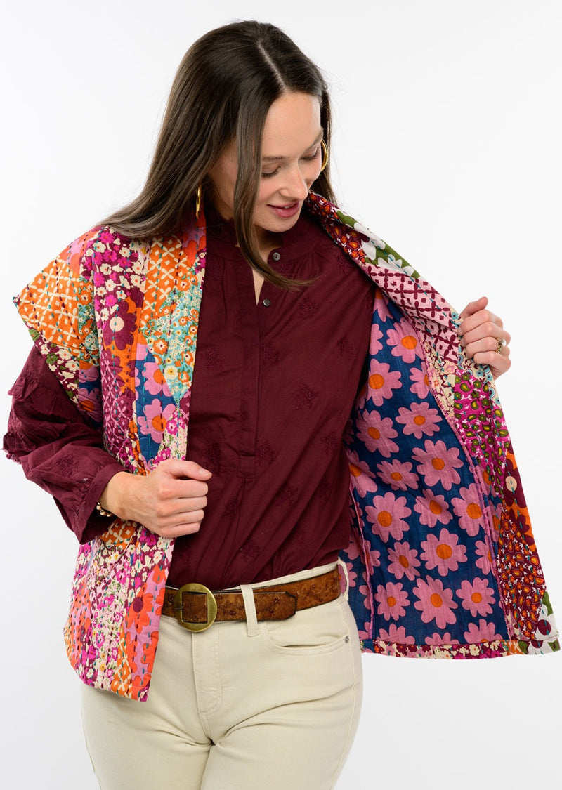 IVY JANE PATCHWORK QUILTED VEST