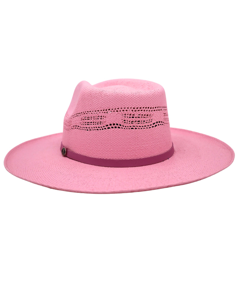 MAVERICK EXCLUSIVE BANGORA TEARDROP 3/8" PENCIL ROLLED HAT- LIGHT PINK