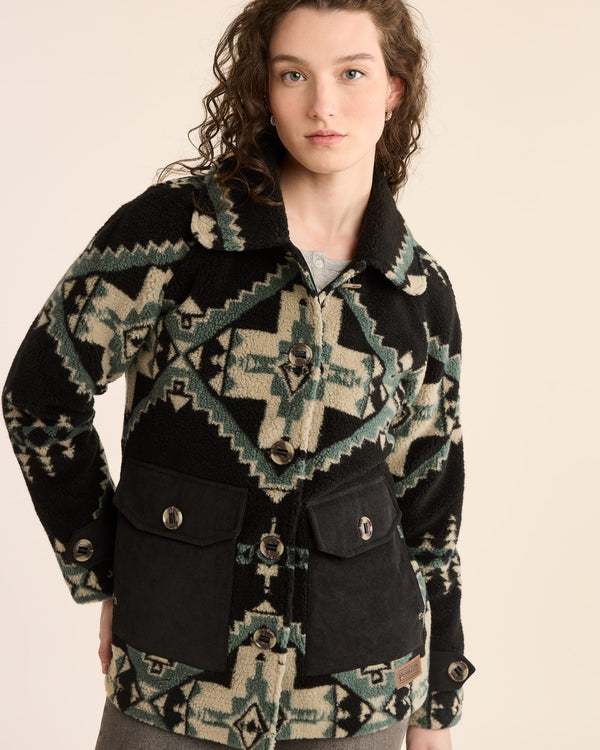 PENDLETON WOMEN'S LODGE PINE FLEECE BARN COAT