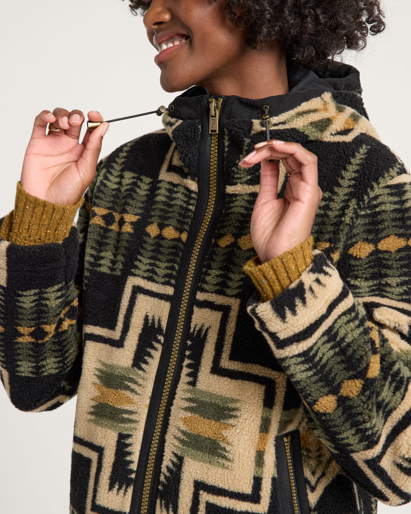 PENDLETON WOMEN'S HARDING HOODED FLEECE JACKET