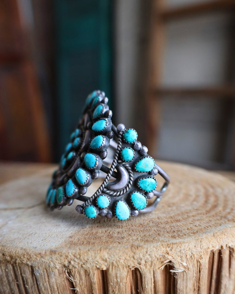 Vintage Multi Turquoise Rounds Cuff 