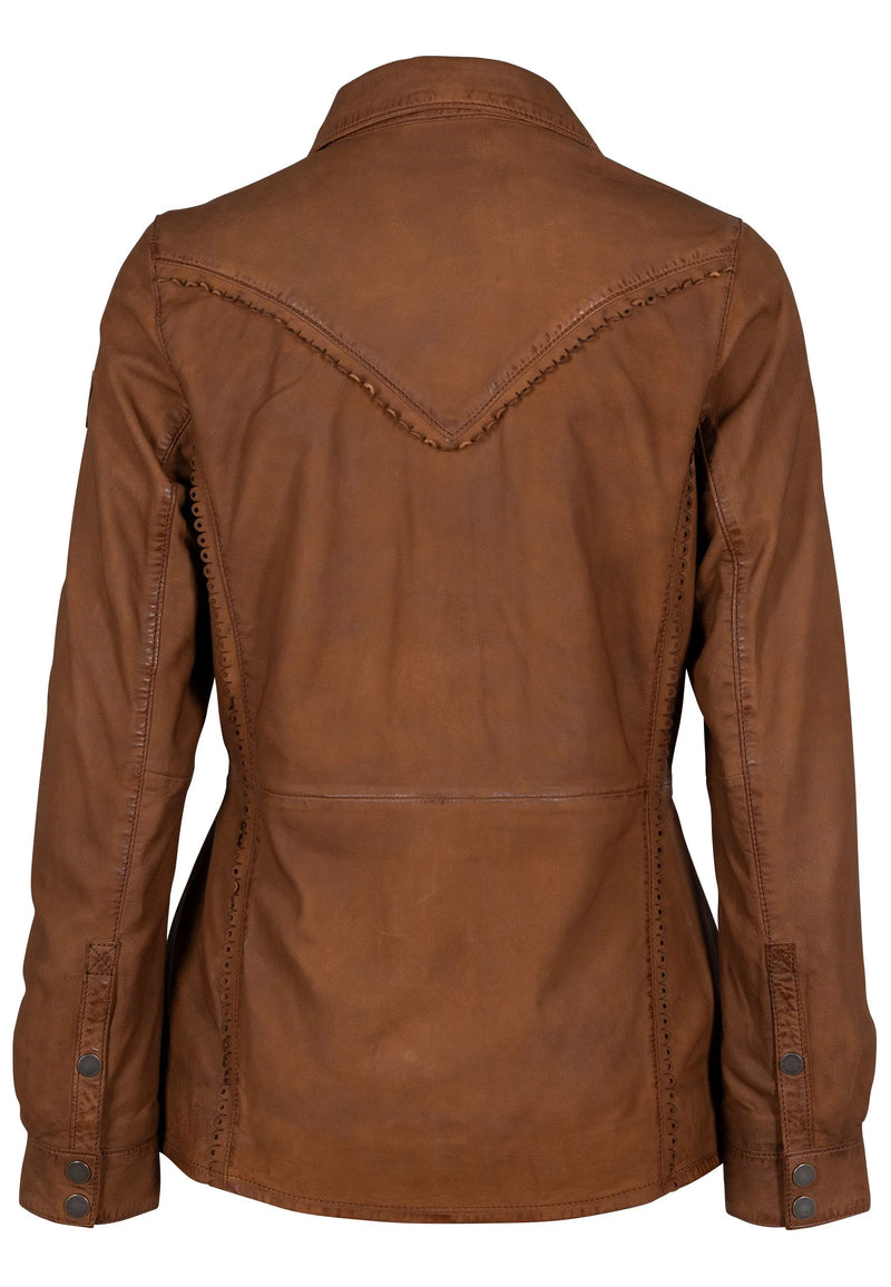 Mauritius Melodee RF Leather Jacket- Cognac