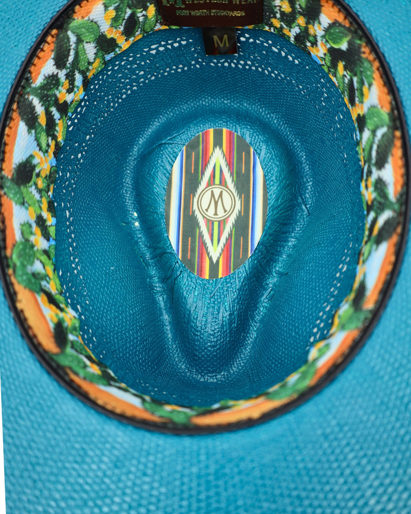 MAVERICK EXCLUSIVE BANGORA TEARDROP 3/8" PENCIL ROLLED HAT- TURQUOISE