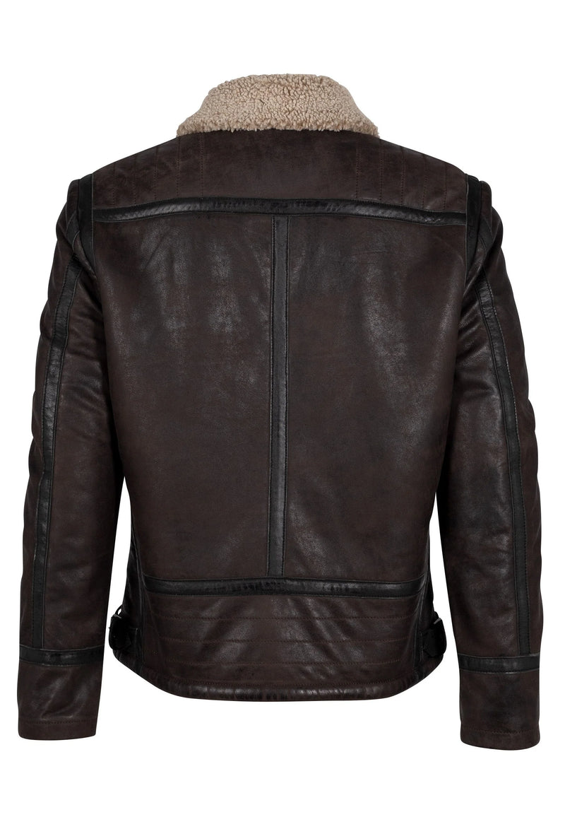 Mauritius Anchorage CF Leather Jacket- Dark Brown