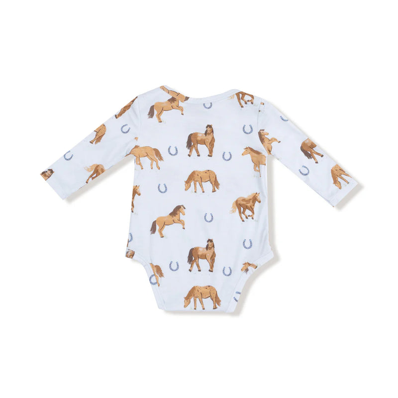 Angel Dear Horse Lap Shoulder Bodysuit