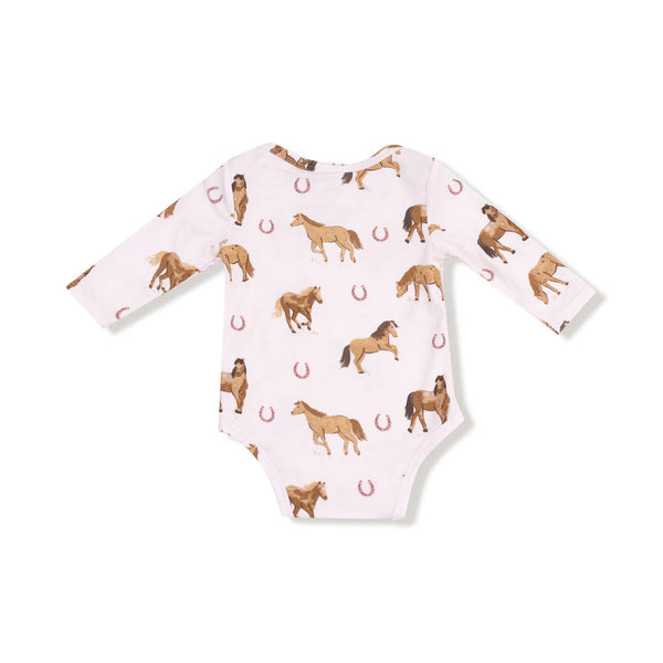 Angel Dear Horse Lap Shoulder Bodysuit