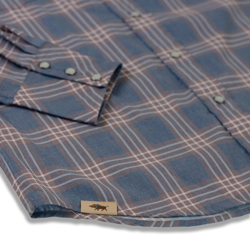 Western Aloha Palaka Nui Navy Brown