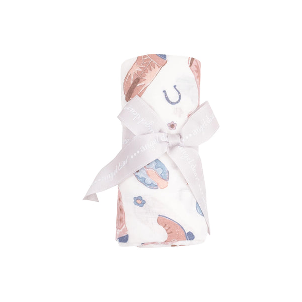 Angel Dear Swaddle Blanket - Cowboy Boots Pink - 47X47