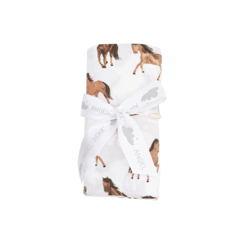 Angel Dear Swaddle Blanket - Horses - 47X47