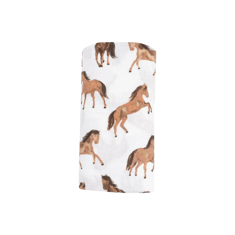 Angel Dear Swaddle Blanket - Horses - 47X47