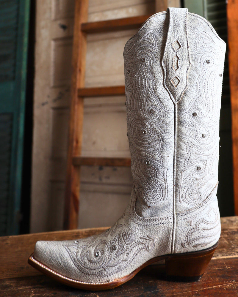 CORRAL WOMEN'S EMBROIDERY & CRYSTAL SNIP TOE BOOT