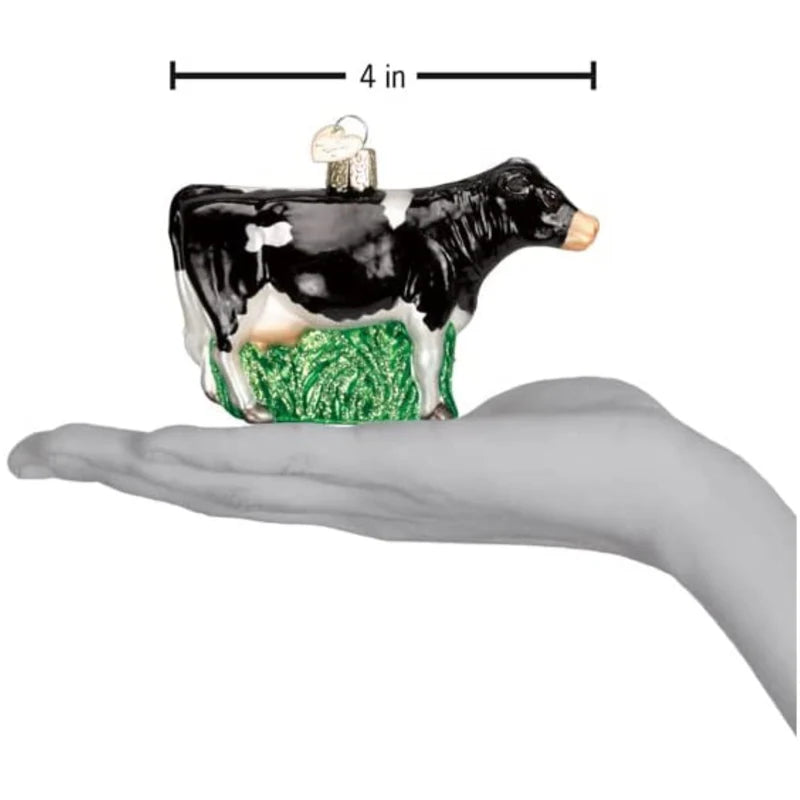 Black Dairy Cow Ornament